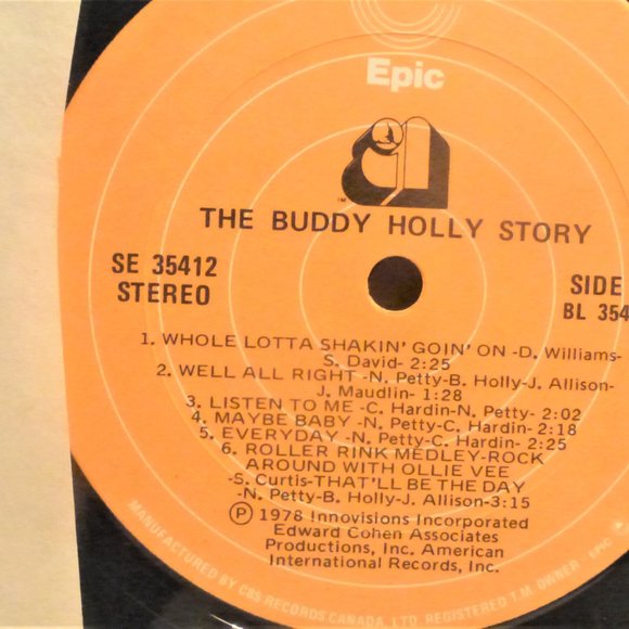 1st Press 1978 THE BUDDY HOLLY STORY Vinyl Record #BL-35412 LP Album - Picture 3 of 5